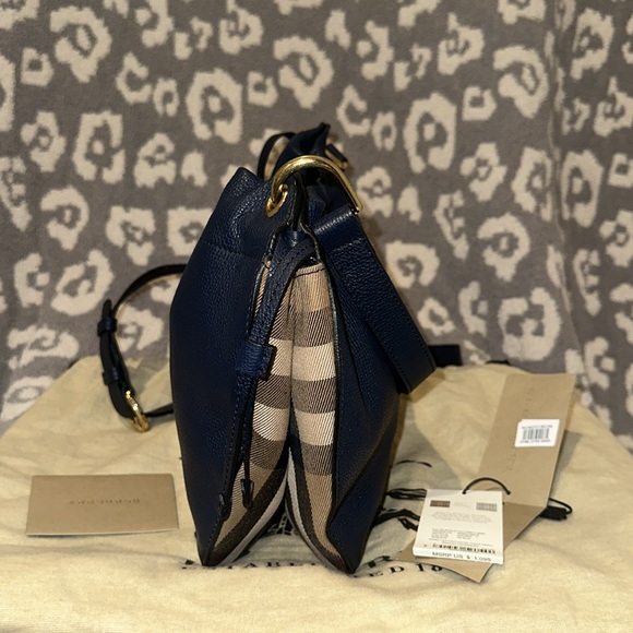 Authentic Burberry Small Bingley Derby House Check Crossbody in Blue 😍 New 😍 - Picture 6 of 17